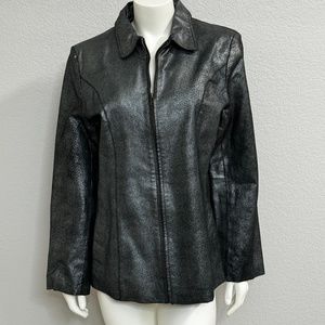 Charcoal Gray Leather Jacket